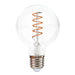 E27 G95 Clear Spiral LED FIL 4W 2200K Bulb Dim K - Lighting.co.za