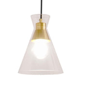 Alfresco 5 Light Clear Glass and Gold Linear Pendant Light - Lighting.co.za