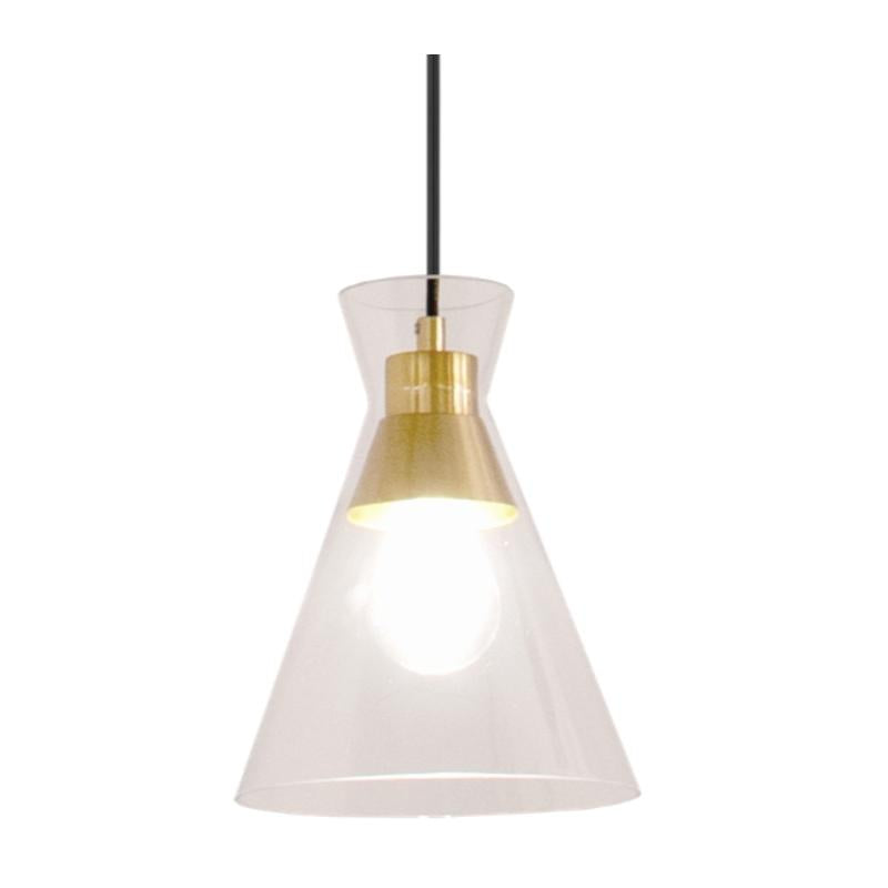 Alfresco Clear Glass and Gold Pendant Light - Lighting.co.za