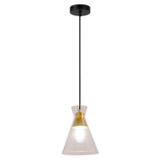Alfresco Clear Glass and Gold Pendant Light - Lighting.co.za