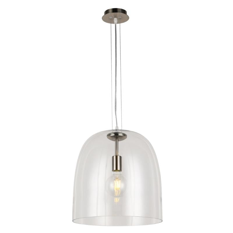 Lira Amber | Smoke | Chrome Glass Dome Pendant Light - Lighting.co.za