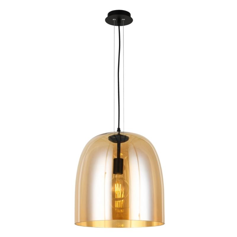 Lira Amber | Smoke | Chrome Glass Dome Pendant Light - Lighting.co.za