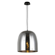 Lira Amber | Smoke | Chrome Glass Dome Pendant Light - Lighting.co.za