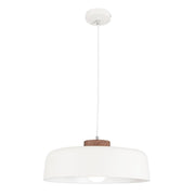 Bara Black or White and Wood Look Nordic Pendant Light - Lighting.co.za