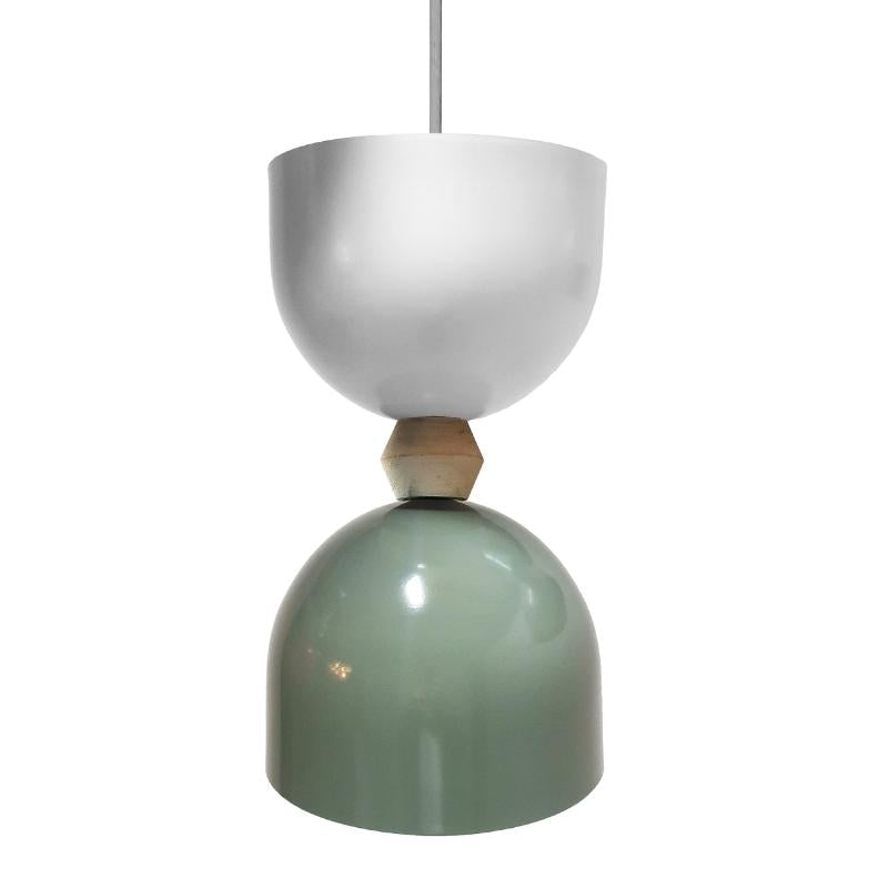 Bara Double Dome and Wood Pendant Light - Lighting.co.za