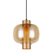 Chicago Pod Black or Gold and Glass Pendant Light - Lighting.co.za