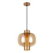 Chicago Pod Black or Gold and Glass Pendant Light - Lighting.co.za