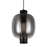 Chicago Tall Pod Black or Gold and Glass Pendant Light - Lighting.co.za