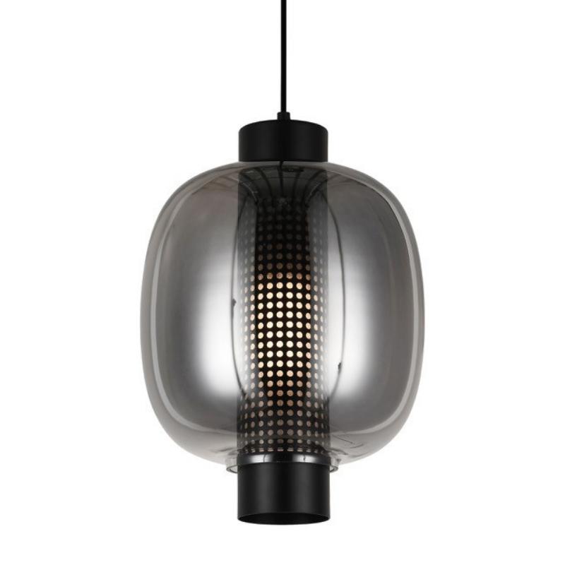 Chicago Tall Pod Black or Gold and Glass Pendant Light - Lighting.co.za