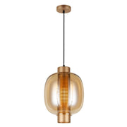 Chicago Tall Pod Black or Gold and Glass Pendant Light - Lighting.co.za
