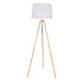 Elston White And Wood Floor Lamp - Lighting.co.za
