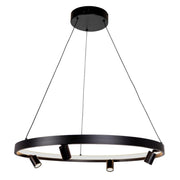 Nice Black or Silver Ring LED Pendant Light 3 Sizes - Lighting.co.za