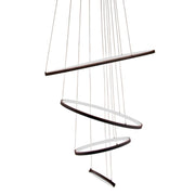 Multiple 4 Ring Black Or Gold LED Pendant Light - Lighting.co.za