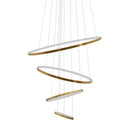 Multiple 4 Ring Black Or Gold LED Pendant Light - Lighting.co.za