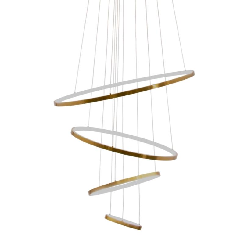 Multiple 4 Ring Black Or Gold LED Pendant Light - Lighting.co.za