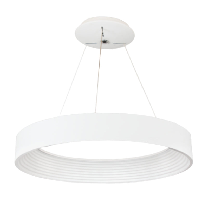 George Ribbed Grey Or White LED Pendant Light With CCT Adjustable Remote - Lighting.co.za