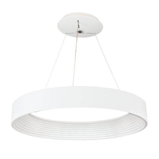 George Ribbed Grey Or White LED Pendant Light With CCT Adjustable Remote - Lighting.co.za