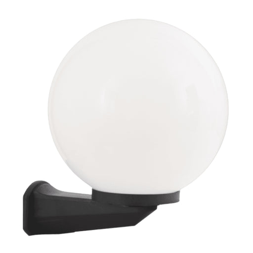 Sphere Outdoor Black and Opal Wall Light - Lighting.co.za