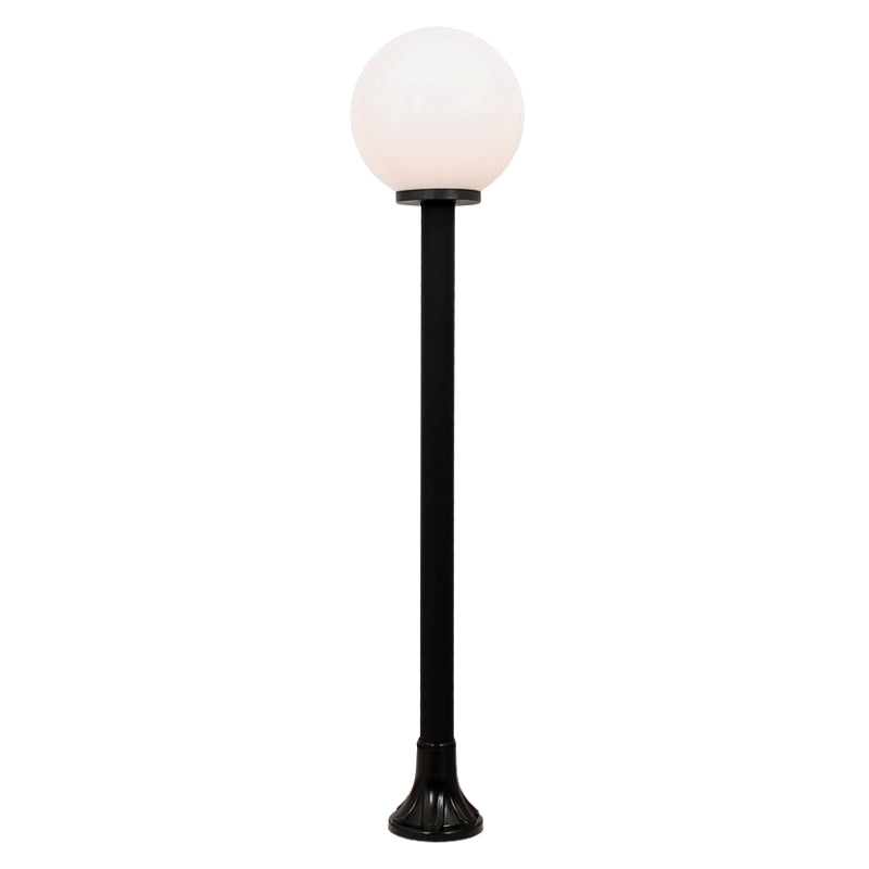 Sphere Outdoor Black and Opal Bollard Light - Lighting.co.za