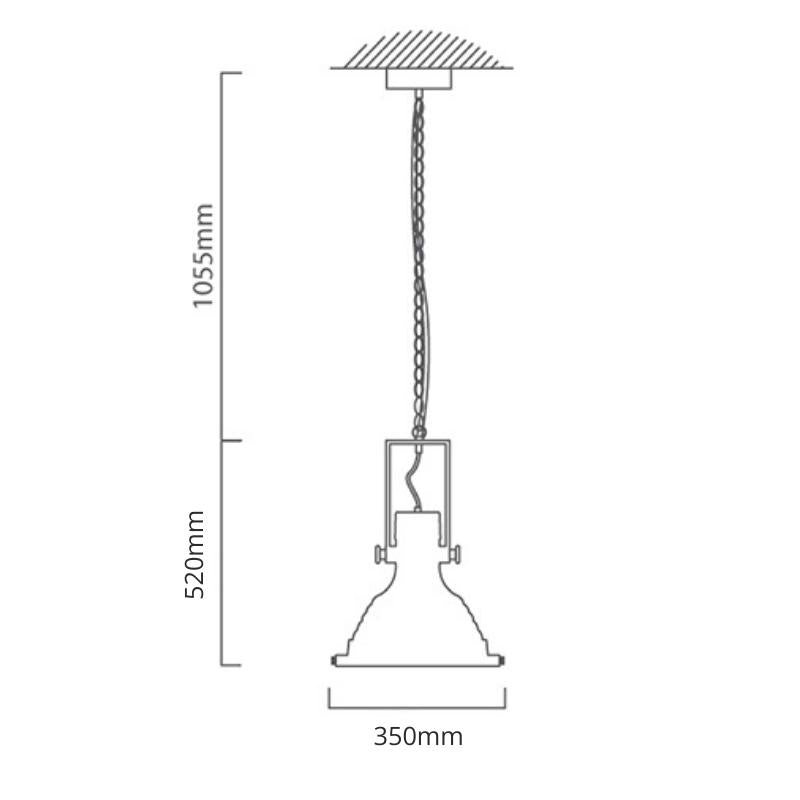 Titan Black Industrial Pendant Light - Lighting.co.za