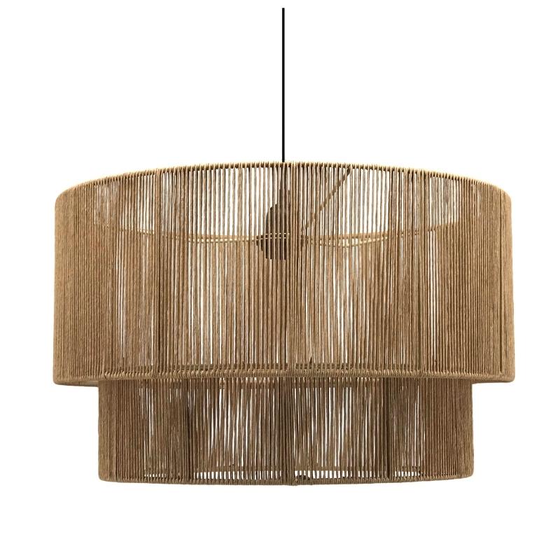 Tiana Double Drum Rattan Pendant Light - Lighting.co.za