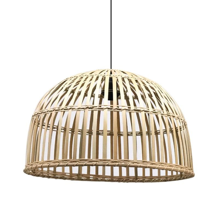 Soloman Basket Natural Rattan Pendant Light 2 Sizes - Lighting.co.za