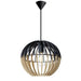 Positano Black and Natural Wood Pendant Light - Lighting.co.za
