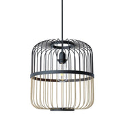 Amanzi Black and Natural Rattan Bamboo Pendant Light - Lighting.co.za