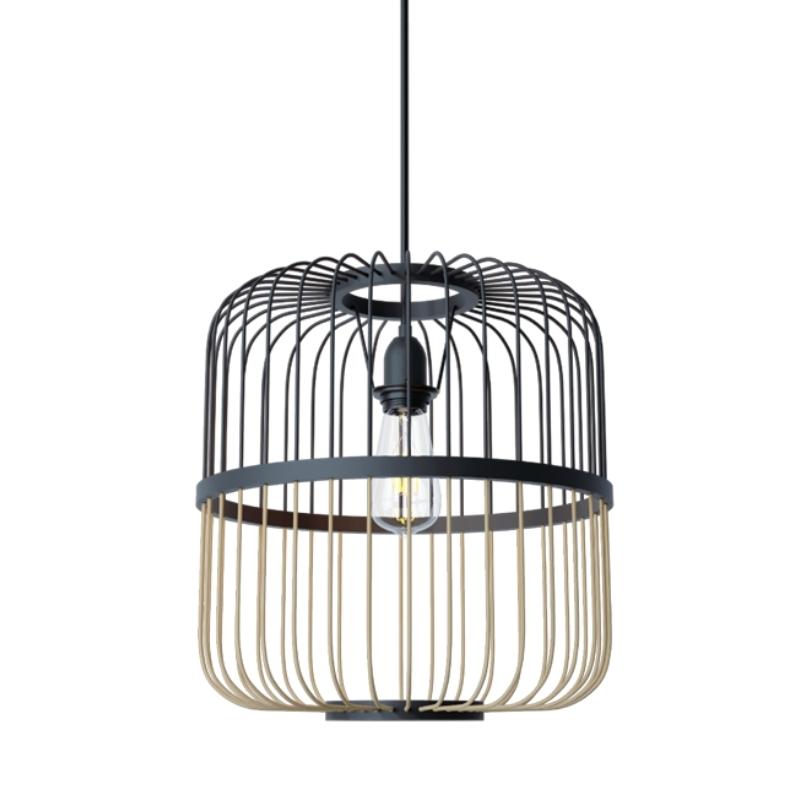 Amanzi Black and Natural Rattan Bamboo Pendant Light - Lighting.co.za