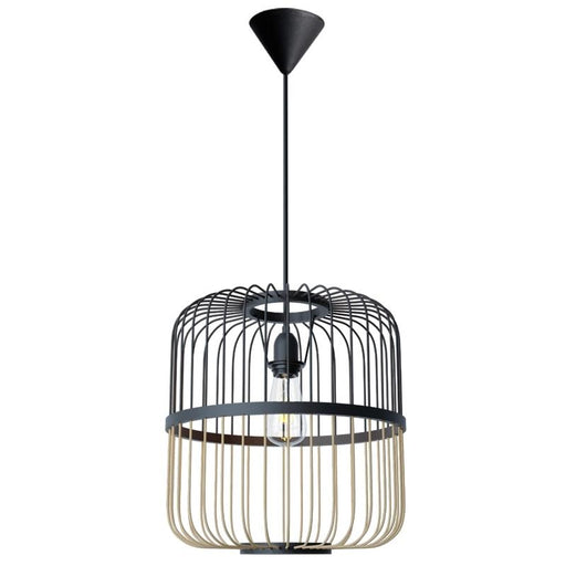 Amanzi Black and Natural Rattan Bamboo Pendant Light - Lighting.co.za