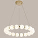 Ripple Round 12 Light Gold And White Glass LED Pendant Light - Lighting.co.za