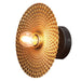 Hammered Look Round Gold Disk Wall Light - Lighting.co.za