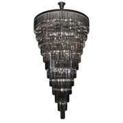 Grace Grandiose Black or Gold and K9 Crystal 12 Tier Chandelier - Lighting.co.za