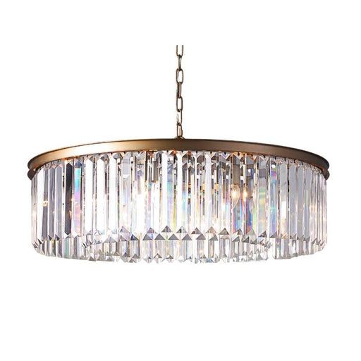 Westhouse Gold Round Clear Crystal Chandelier - Lighting.co.za