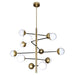 Cosmo Satin Gold And White Glass 10 | 12 Light Spiral Tier Pendant Light - Lighting.co.za