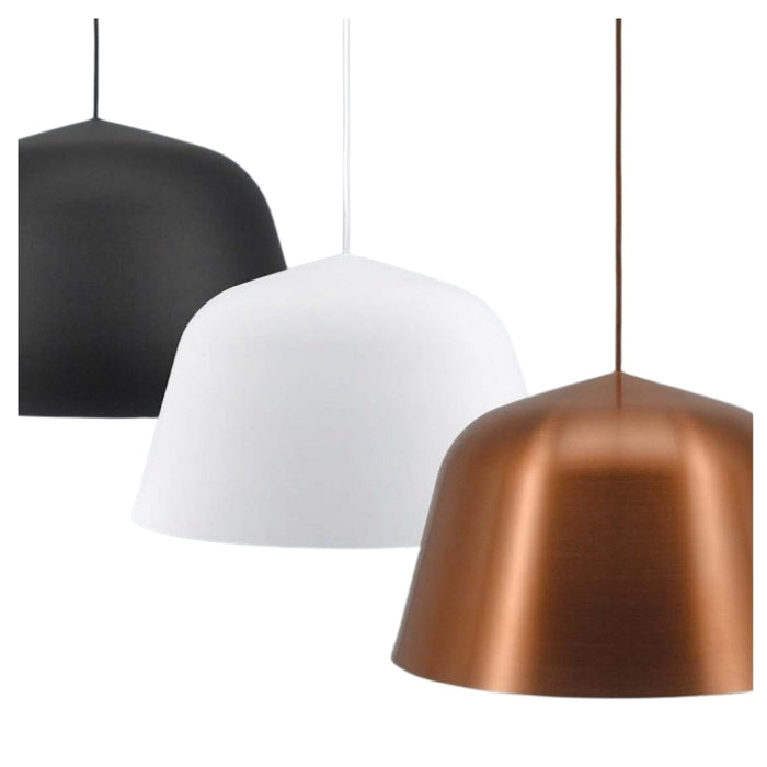 Paris Large Black | White | Copper Nordic Plain Dome Pendant Light - Lighting.co.za