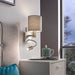 Pasteri Satin Chrome LED Bedside Reading Wall Light With Shade - Lighting.co.za