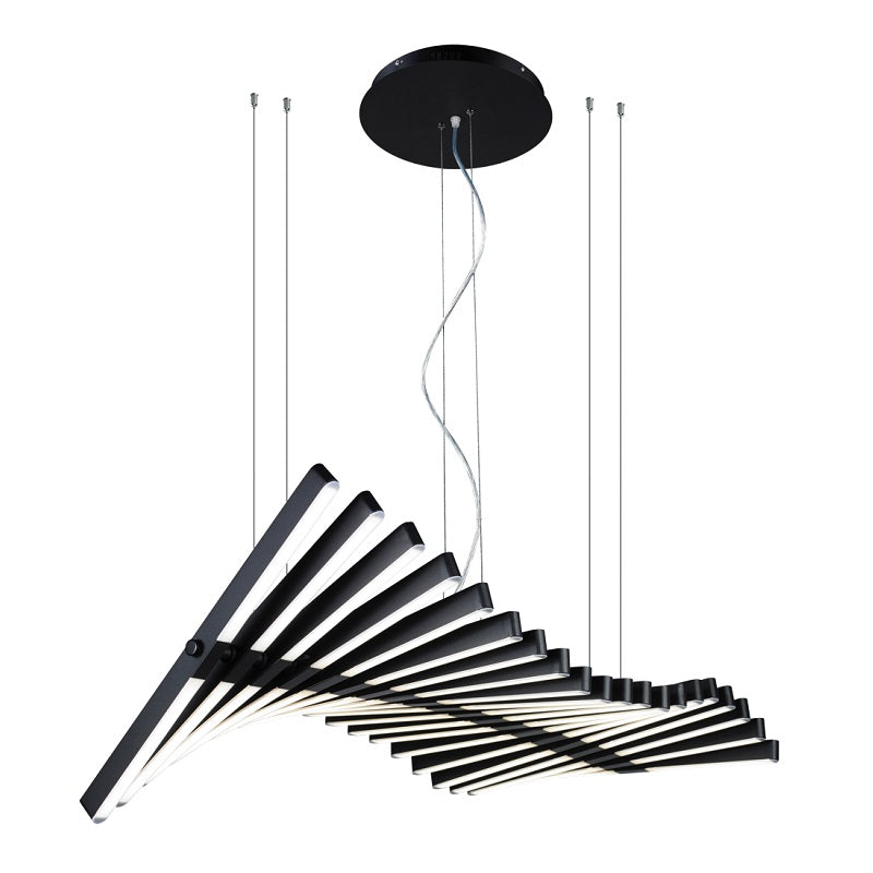 Piano Black and Acrylic 65 Watt LED Pendant Light - Lighting.co.za