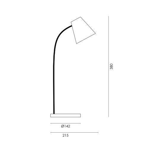 Polo LED Dimmable Black | White Spazio Desk Lamp - Lighting.co.za