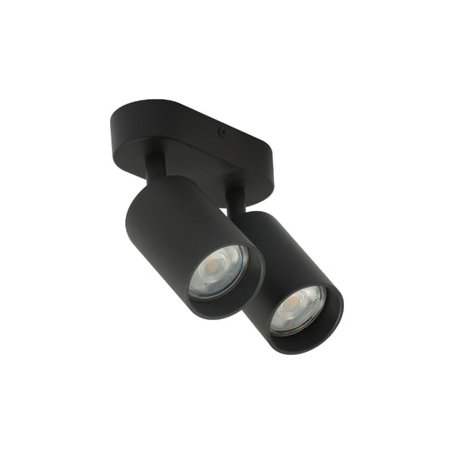 Pulse Black | White Adjustable GU10 2L Spotlight - Lighting.co.za