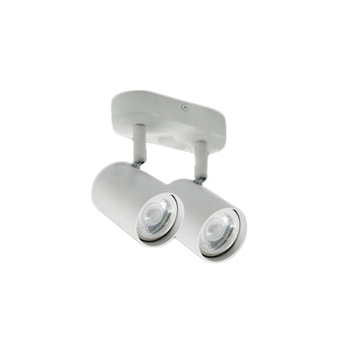 Pulse Black | White Side Adjustable GU10 2L Spotlight - Lighting.co.za