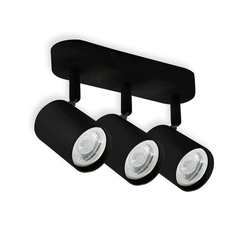 Pulse Black | White Side Adjustable GU10 3L Spotlight - Lighting.co.za