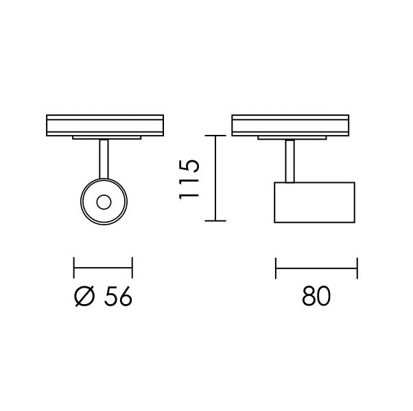 Pulse GU10 Black or White 3 Wire Track Spot Light - Lighting.co.za