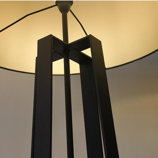 Giraffe Quad Black Metal And Shade Floor Lamp - Lighting.co.za