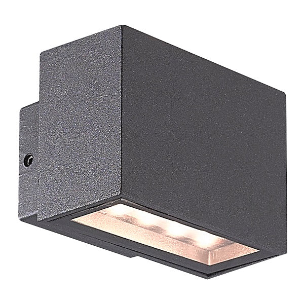 Lyon Black LED Up And Down Brick Outdoor Wall Light 2 Sizes - Lighting.co.za