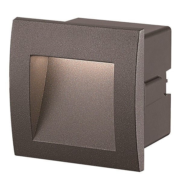 Louis Black Square LED Recessed Foot Or Step Light 2 Sizes - Lighting.co.za