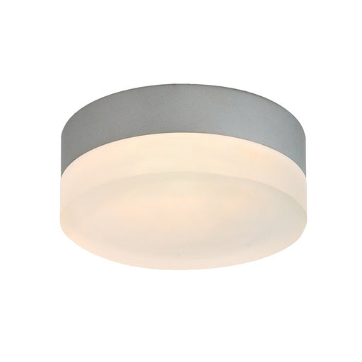 Puck Round Satin Silver Ceiling Light 3 Sizes - Lighting.co.za