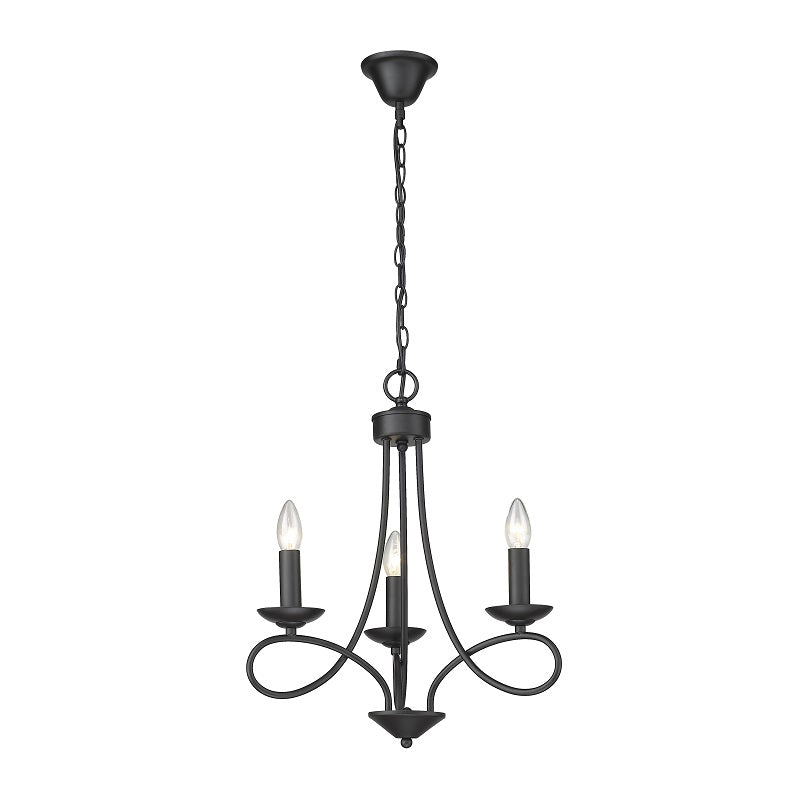 Cohen Classic 3 | 5 | 9 Light Plain Black Chandelier - Lighting.co.za