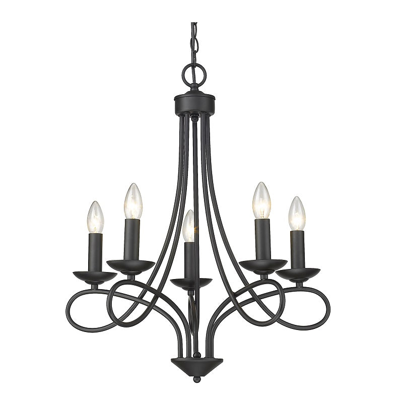 Cohen Classic 3 | 5 | 9 Light Plain Black Chandelier - Lighting.co.za