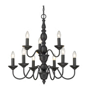 Cohen Classic 3 | 5 | 9 Light Plain Black Chandelier - Lighting.co.za